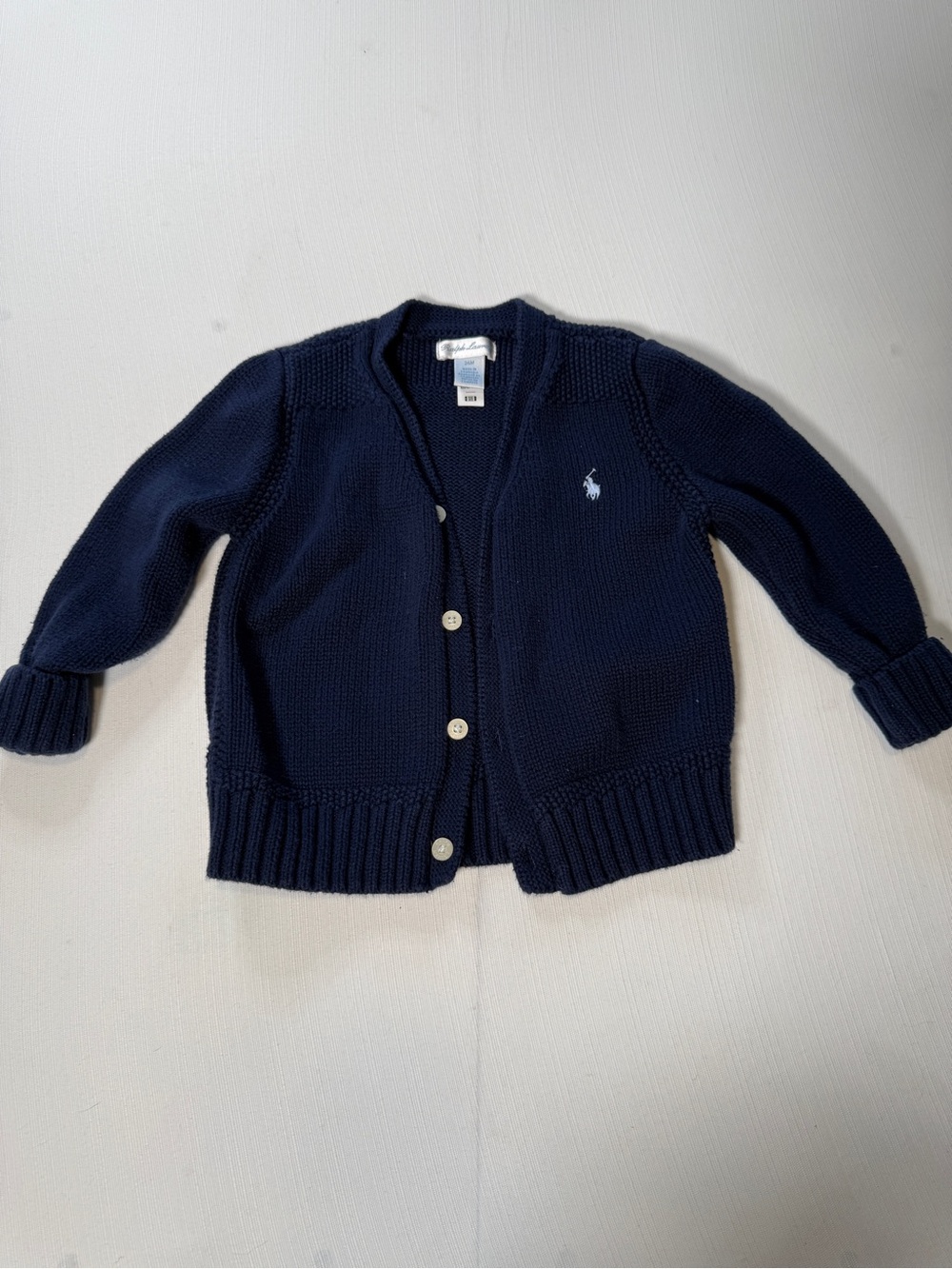 Ralph Lauren Navy Knit Cardigan for Kids